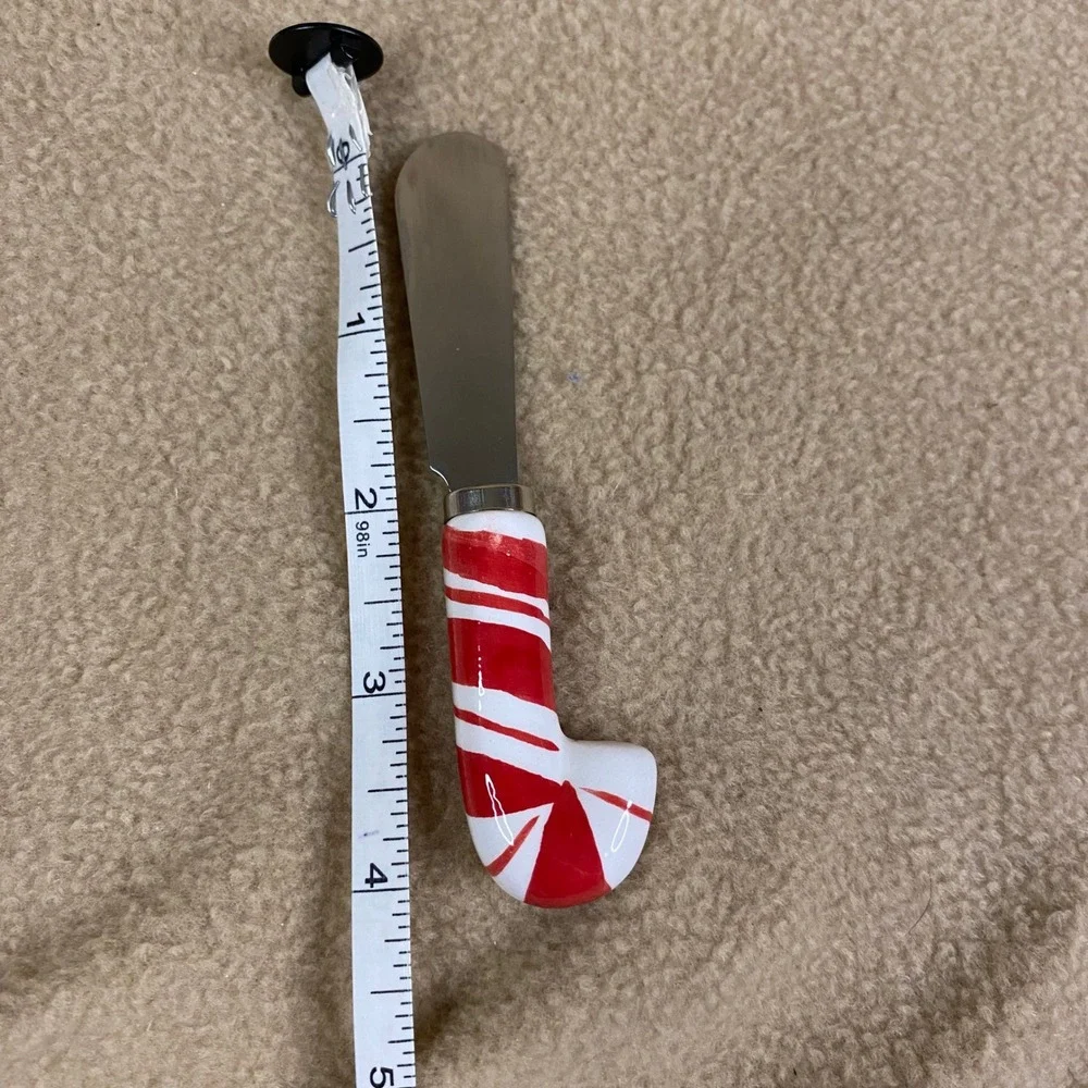 Candy Cane Spreader‎ Butter Knife Holiday Christmas Kitchen Stainless Steel EUC